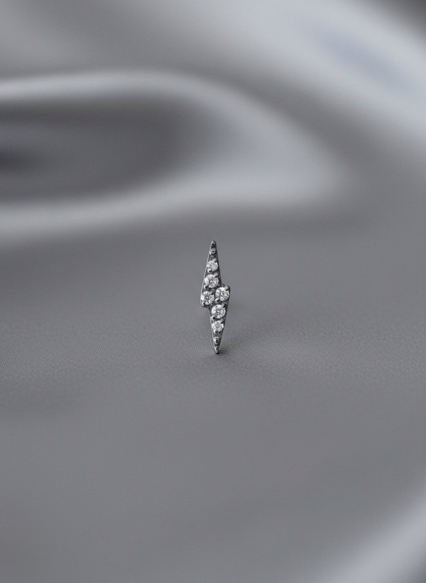 Titanium Internal Threaded Light Bolt with CZ Top