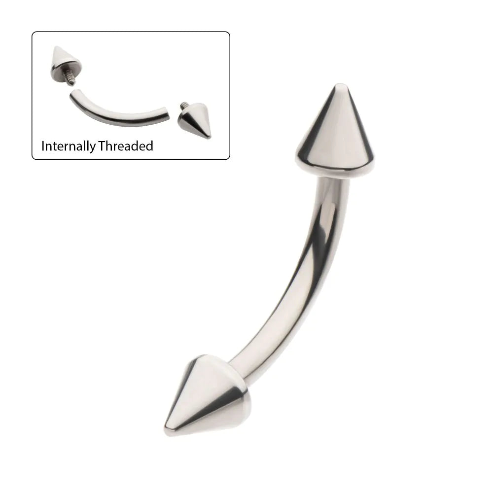Spike End Curved Barbell