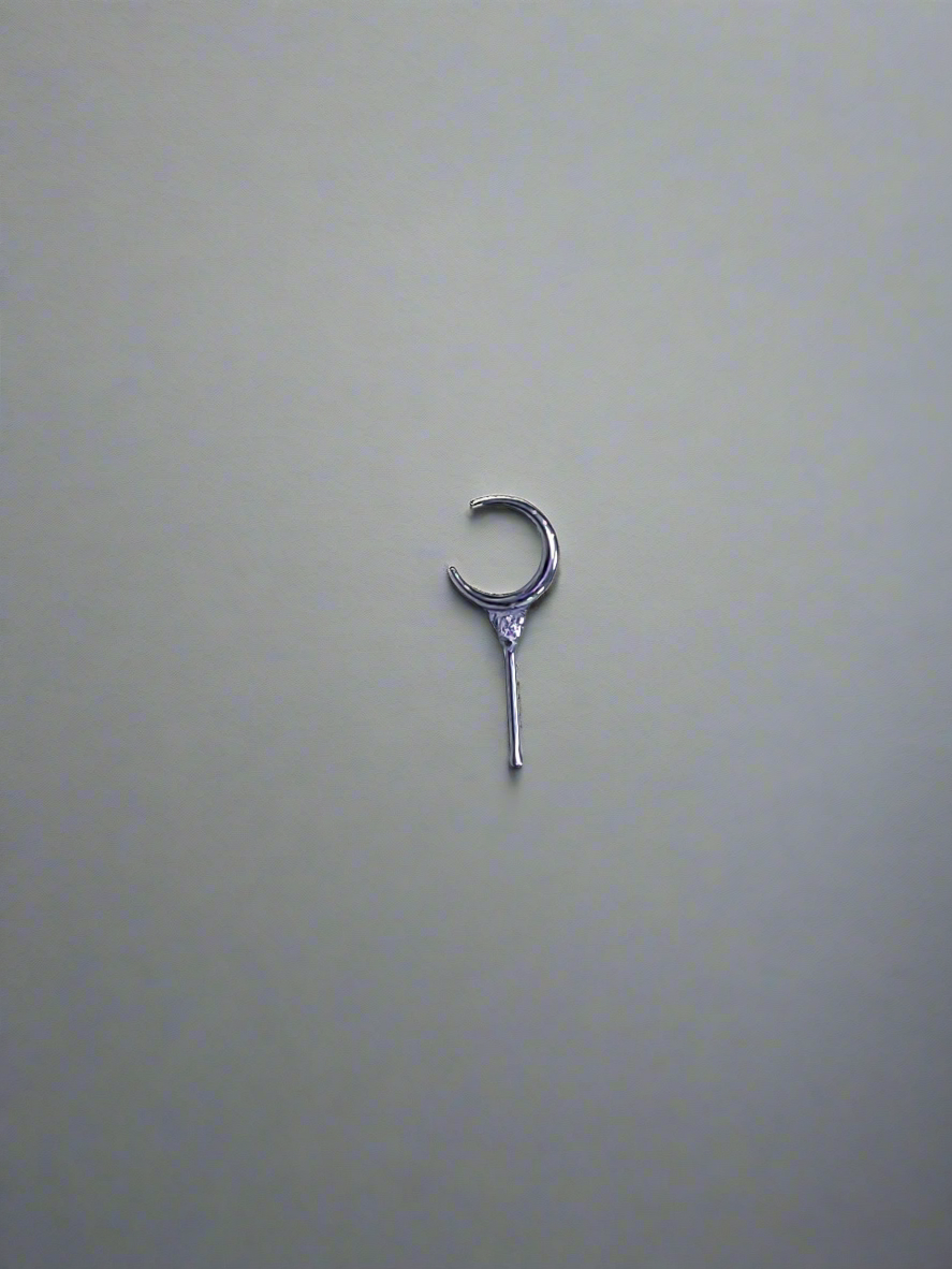 Titanium Internal Threaded Sailor Moon Wand wkth CZ Top