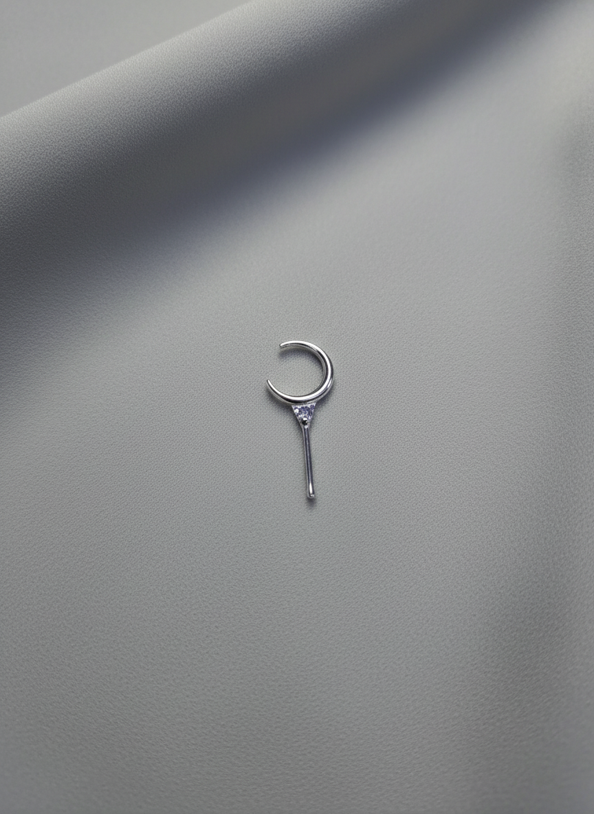 Titanium Internal Threaded Sailor Moon Wand wkth CZ Top