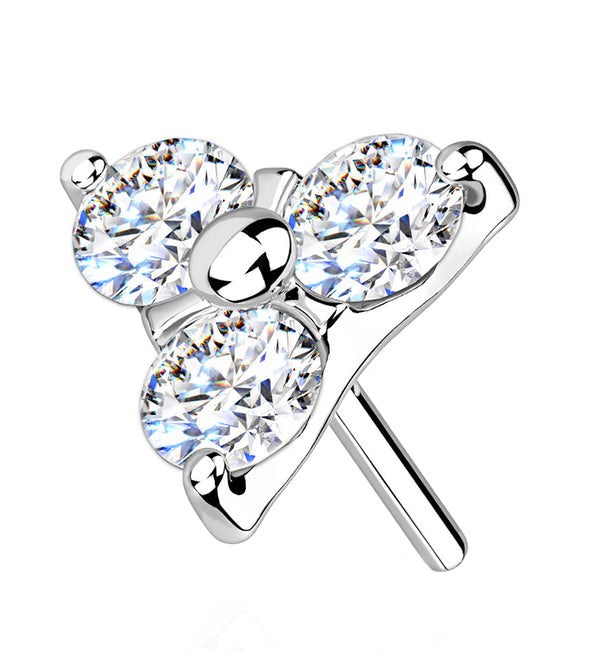 Triangle Threadless CZ