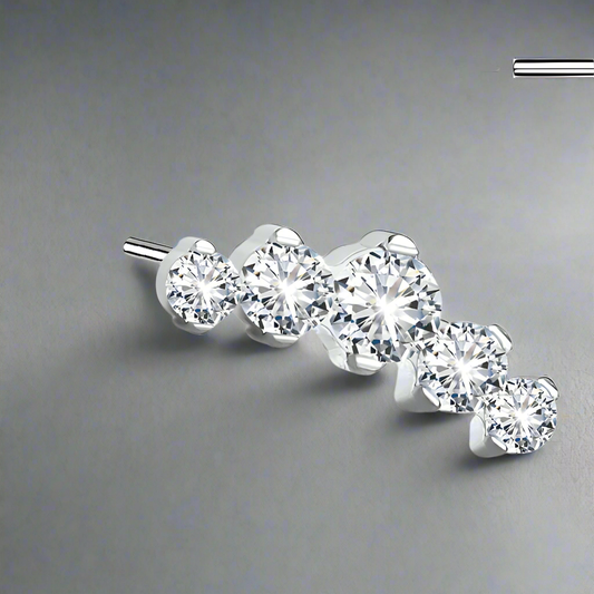 5 Prong Curved CZ