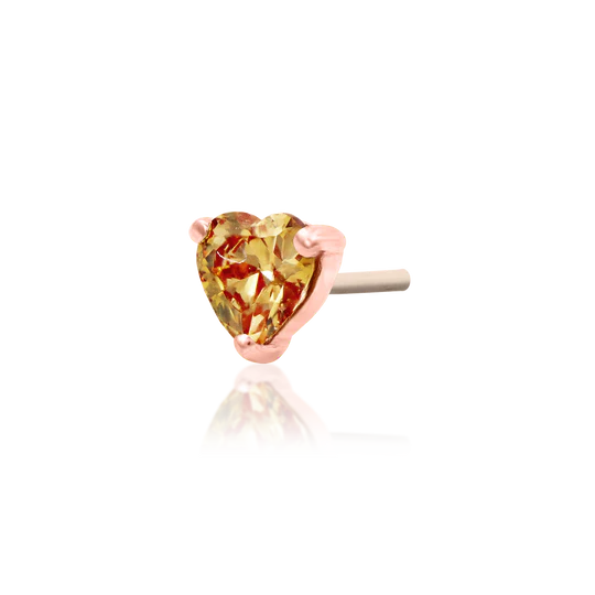 Dark Champagne Heart by Junipurr Jewelry