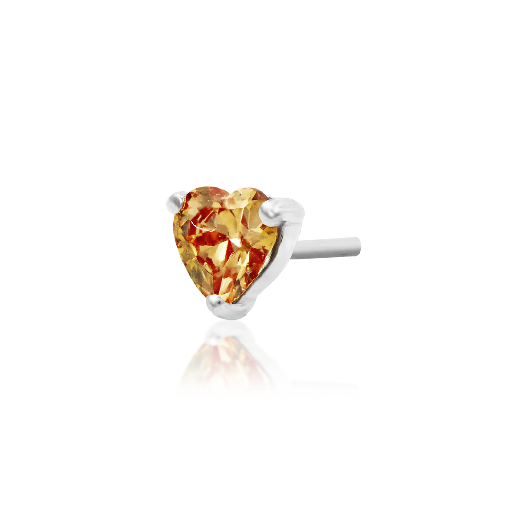 Dark Champagne Heart by Junipurr Jewelry